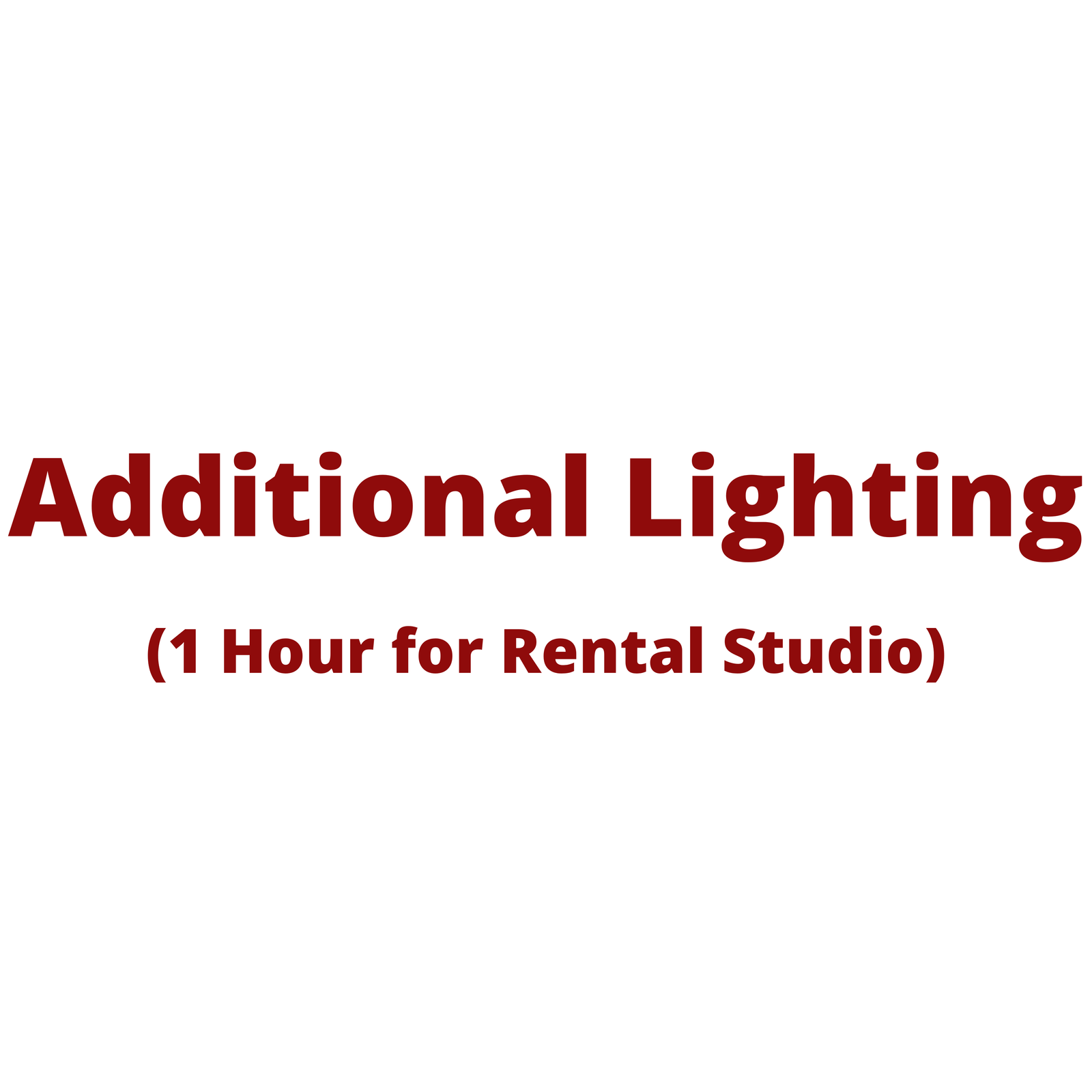 LIGHTING RENTAL (1 Hour – Studio Rent)