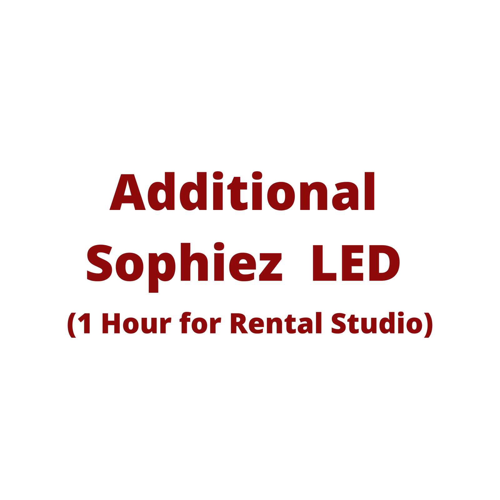 SHOPIEZ LED RENTAL (1 Hour – Studio Rent)