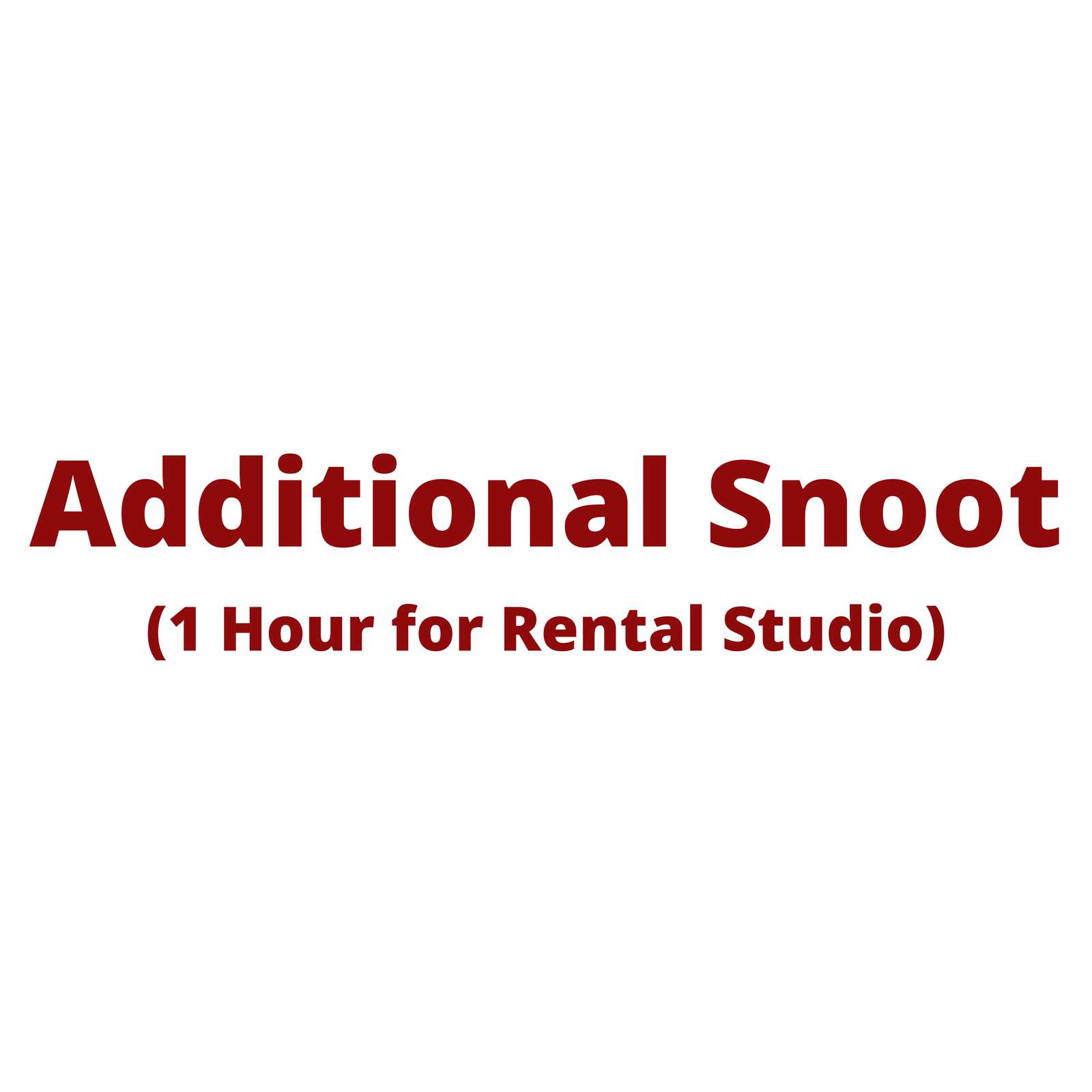 SNOOT RENTAL (1 Hour – Studio Rent)